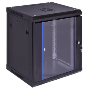 OCS (IDF 12U 600x600) – Best 12U Wall-Mounted Server Data Cabinet with Glass Front Door, Shelf, Fan & 8-Way PDU