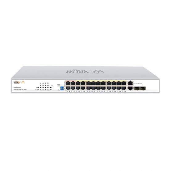 Wi-Tek (WI-PCES226GF) 24-Port Cloud Easy Smart 250m PoE++ Switch with 2× Gigabit Combo SFP