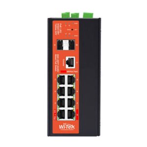 Wi-Tek (WI-PMS310GF-Alien) 10-Port Gigabit L2 Managed 24V/48V PoE Switch with 2× SFP