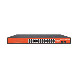 Wi-Tek (WI-SG124F V2) 24-Port Gigabit Unmanaged Switch with 2× SFP Fiber Uplinks