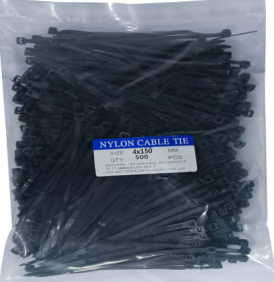 OCS (Nylon Cable Tie 4x150mm 500/Pack) – Best Nylon Cable Ties for Secure Cable Management & Installation