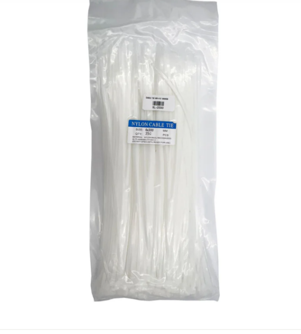 OCS (Nylon Cable Tie 4x300mm 250pcs/Pack) – Best Nylon Cable Ties for Secure Cable Management & Installation