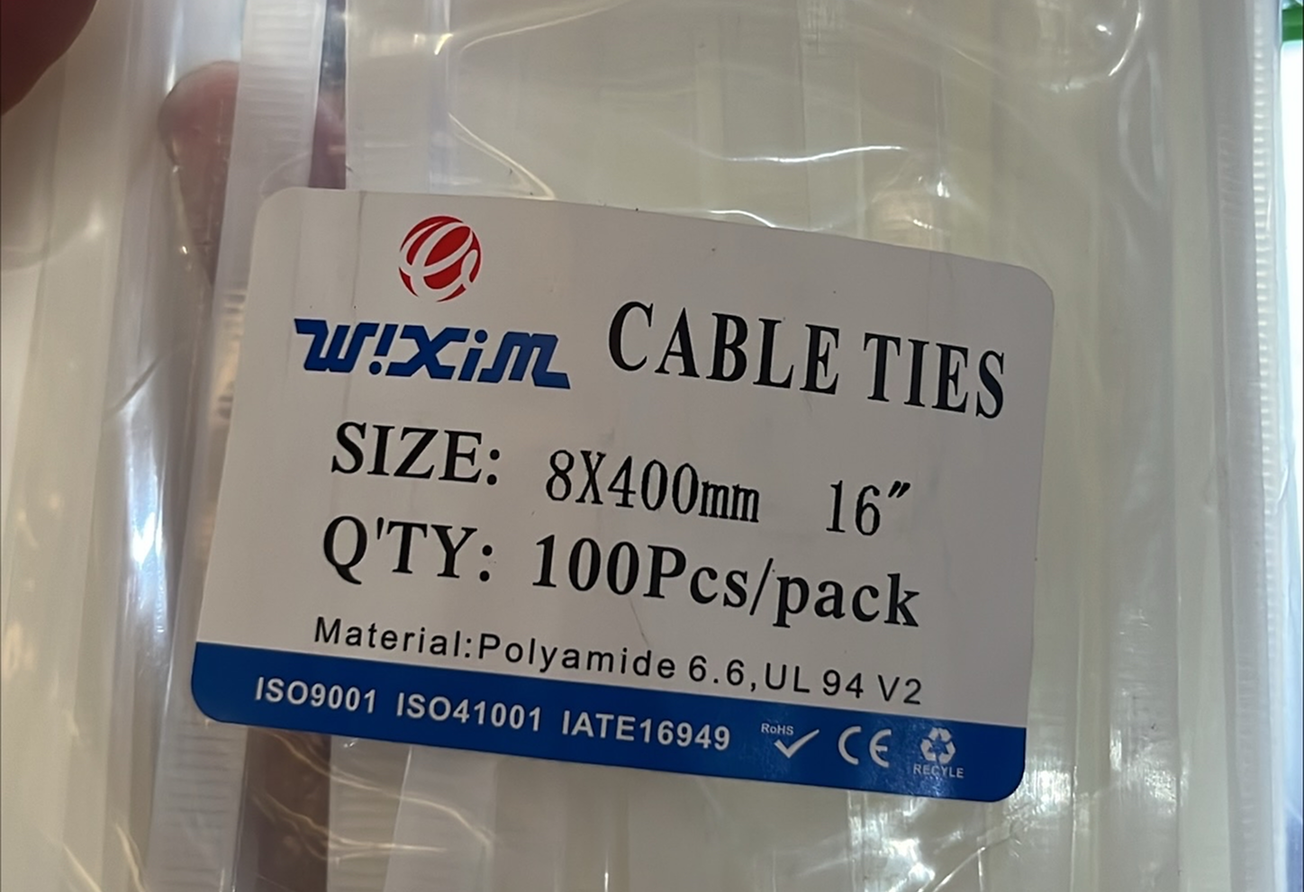 OCS (Nylon Cable Tie 8 × 400mm) – Best Heavy-Duty Cable Management Tie for Secure & Organized Wiring - Image 2
