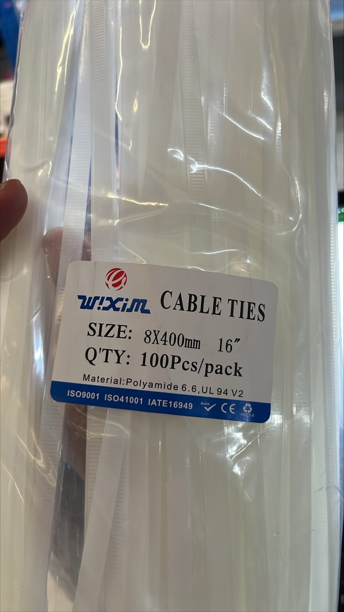 OCS (Nylon Cable Tie 8 × 400mm) – Best Heavy-Duty Cable Management Tie for Secure & Organized Wiring
