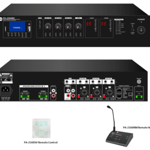 CMX (PA-2500MX) – Best 2-Zone 1000W Mixer Amplifier with USB, SD, FM, Bluetooth & 3 Mic Inputs