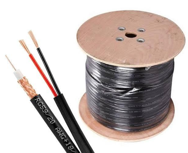 OCS (RG6+2C Coaxial Cable Pure Copper) – Best 300m Siamese Coaxial Cable with Double Shielding for CCTV & High-Speed Signal Transmission - Image 3