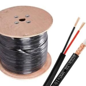 OCS (RG6+2C Coaxial Cable Pure Copper) – Best 300m Siamese Coaxial Cable with Double Shielding for CCTV & High-Speed Signal Transmission
