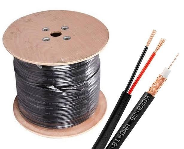 OCS (RG6+2C Coaxial Cable Pure Copper) – Best 300m Siamese Coaxial Cable with Double Shielding for CCTV & High-Speed Signal Transmission
