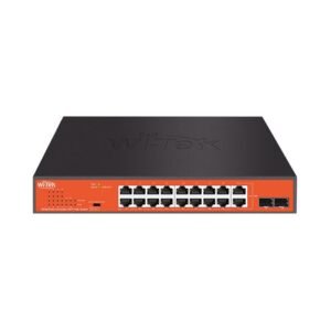 Wi-Tek (WI-PS318GFH) 16-Port Gigabit 250m CCTV PoE Switch with 2 Combo SFP Uplinks