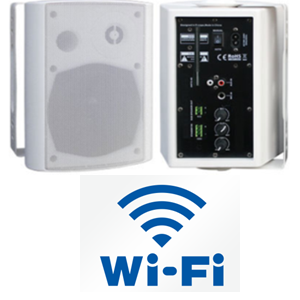 CMX (WIFI530 White) – Best 5" Active Wi-Fi Wall Mount Speaker System with Mobile App Control & Multi-Room Audio