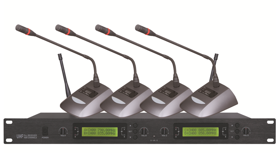 CMX (WM-U400) – 4 Channel UHF Wireless Microphone System with Adjustable Frequency & Multiple Microphone Options - Image 3
